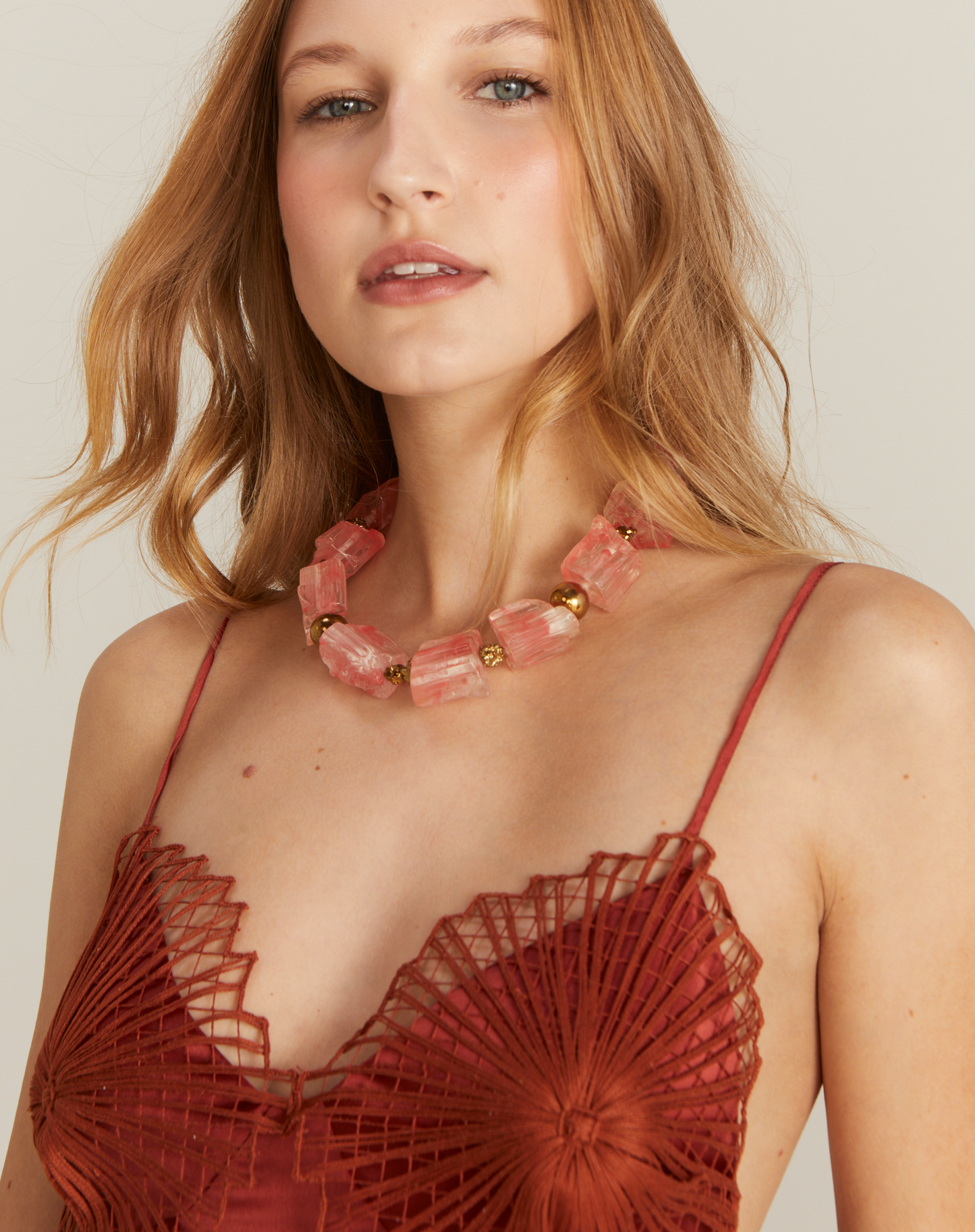 Vestido Mandacaru em Seda Longo Telha