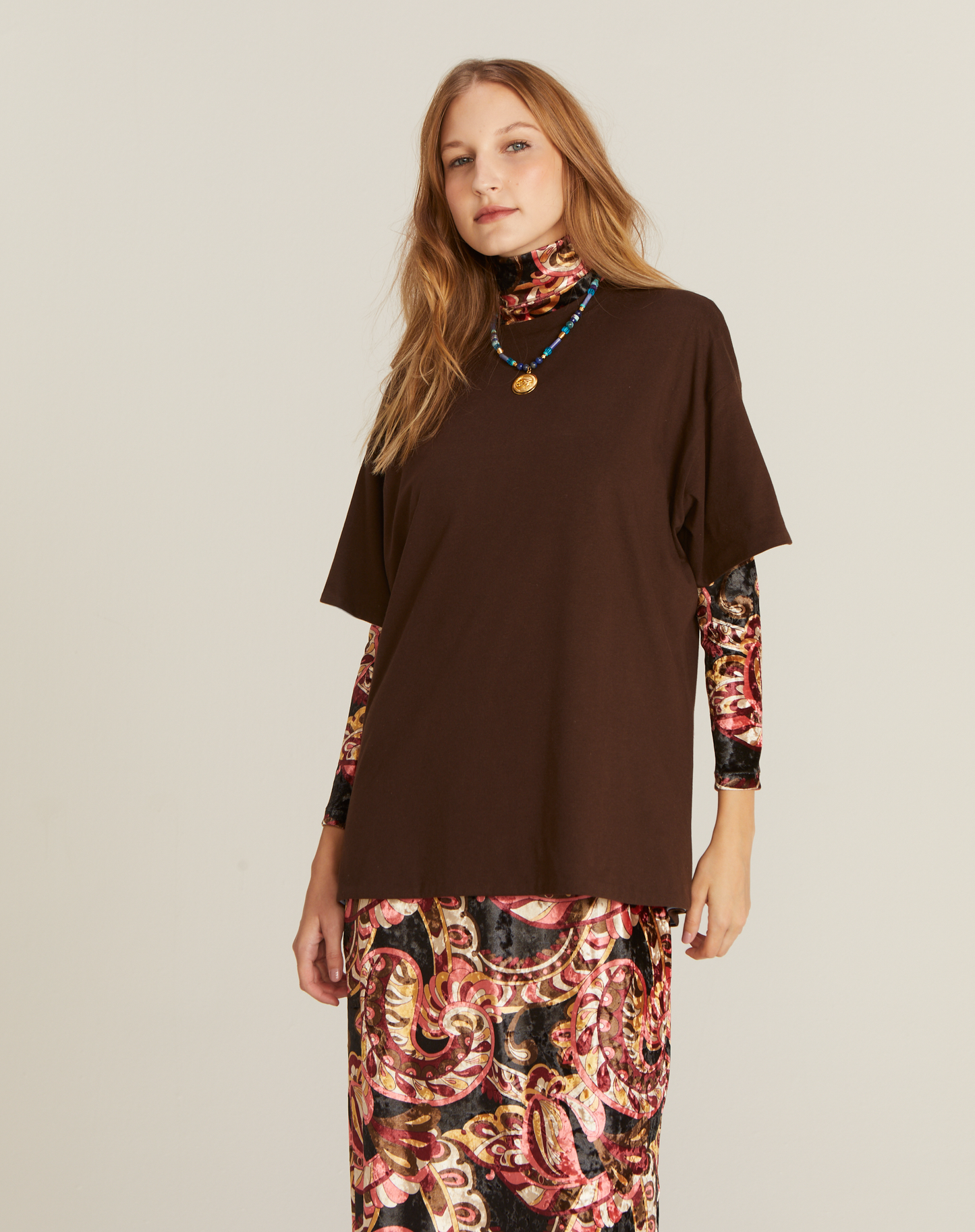 T-shirt Belém Dupla Face Chocolate e Denim