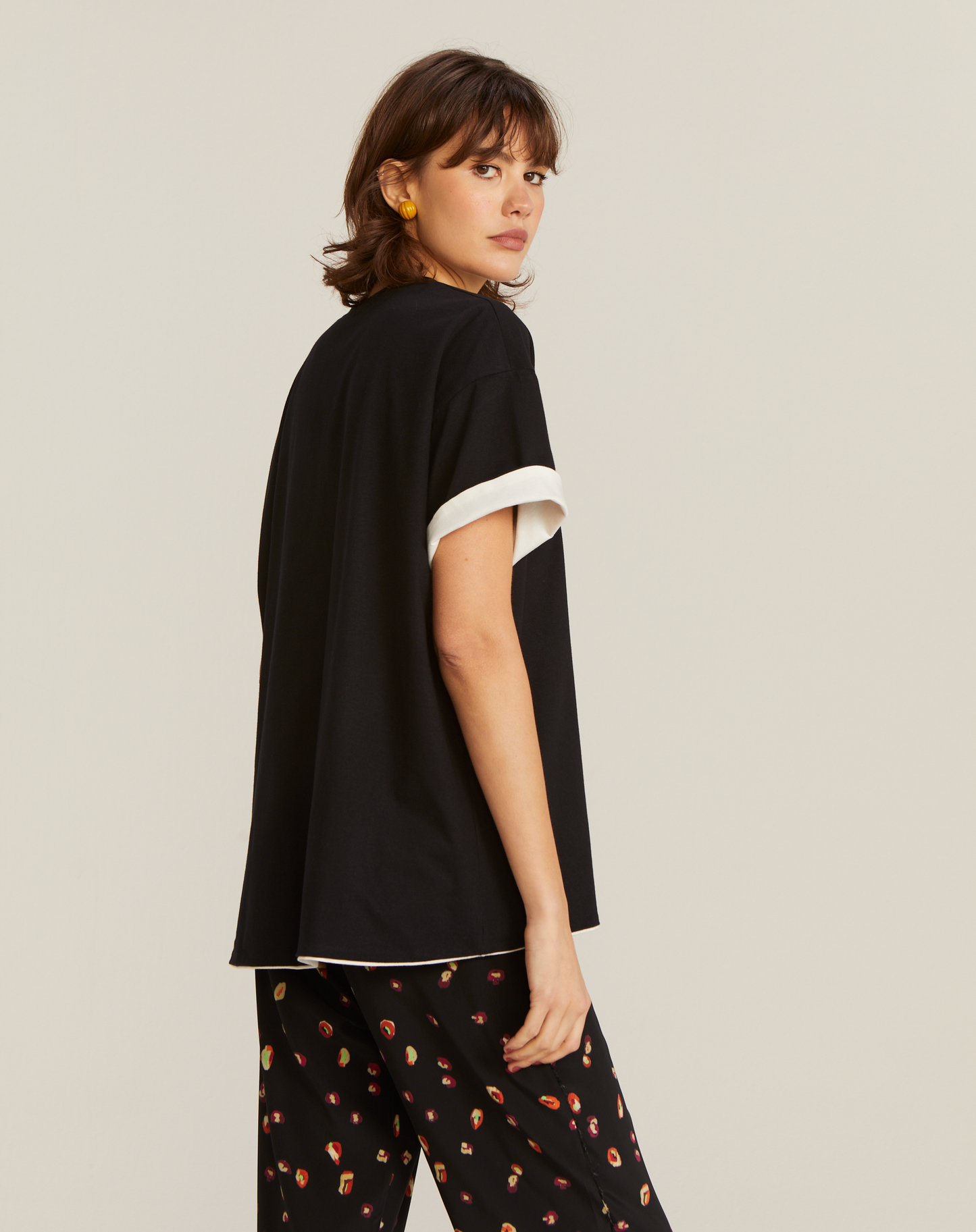 T-shirt Belém Dupla Face Preto e Branco