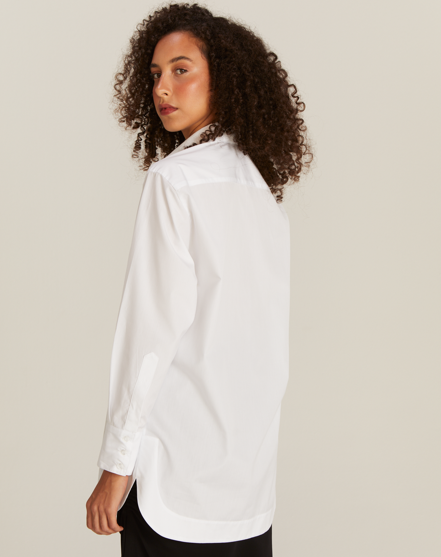 Camisa Canva Barra Arredondada Branco