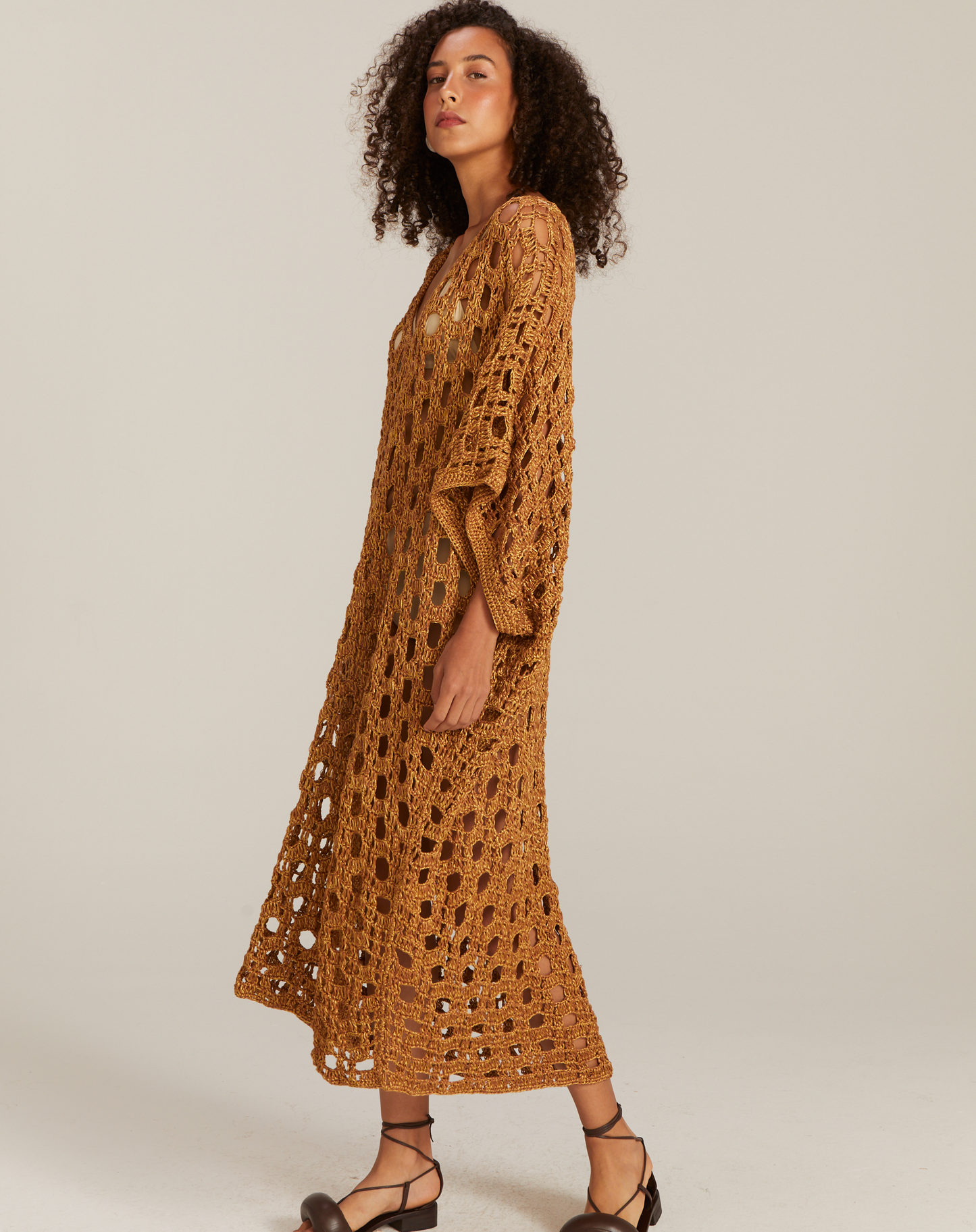 Kaftan Aurum Longo Dourado