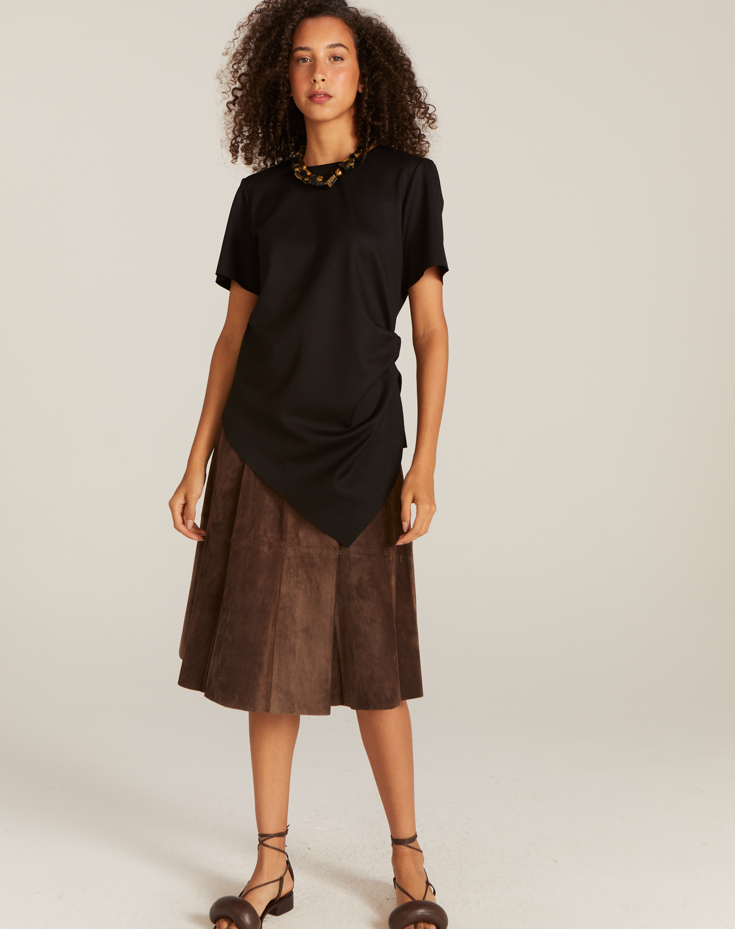 Blusa Cora com Recortes Preta
