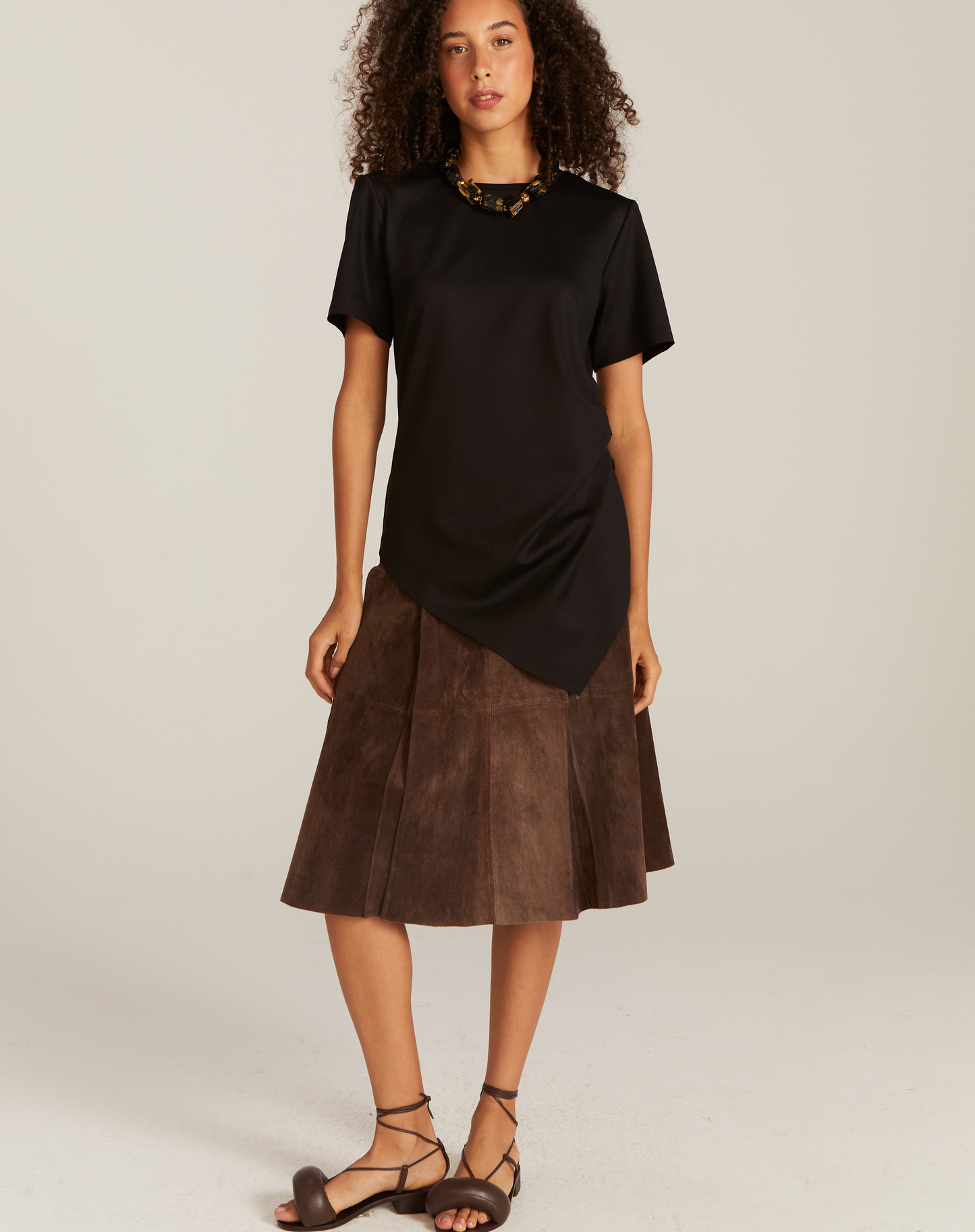 Blusa Cora com Recortes Preta