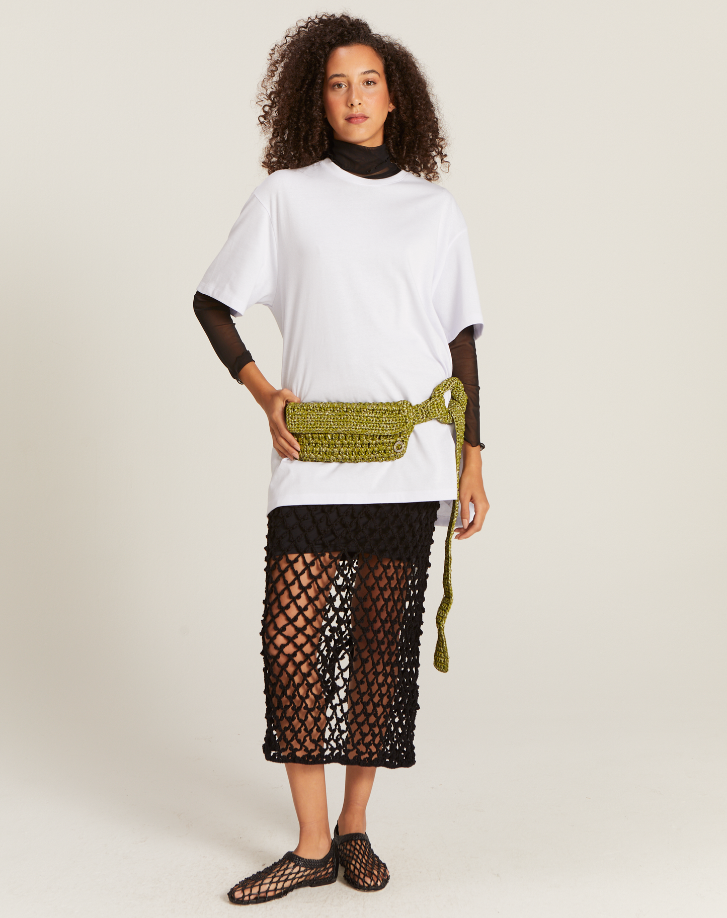 T-shirt Basic Oversized em Algodão Branca Tamanho único