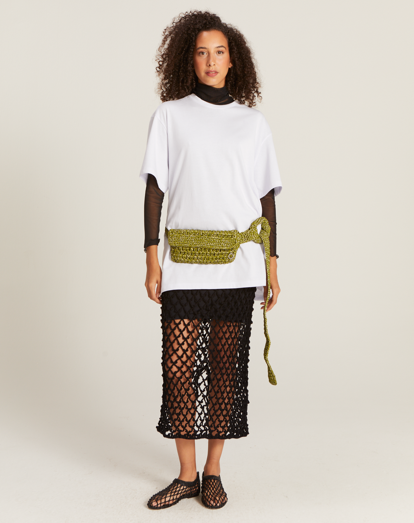 T-shirt Basic Oversized em Algodão Branca Tamanho único
