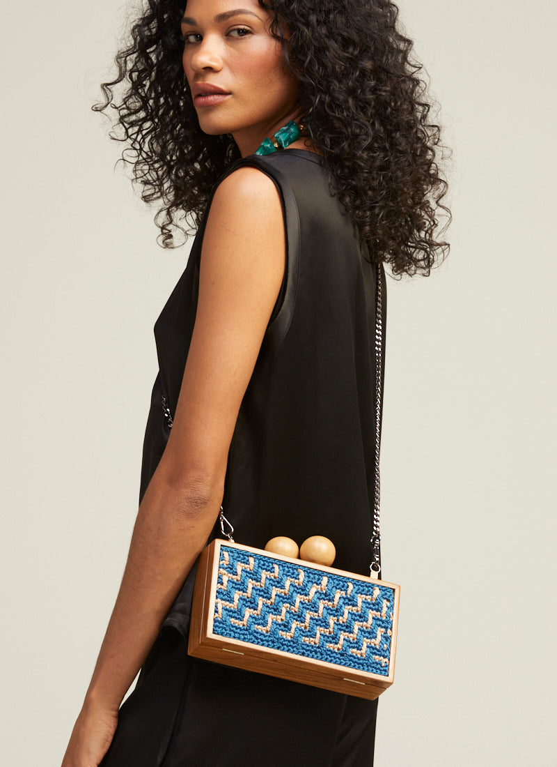 Bolsa Crochê Chevron