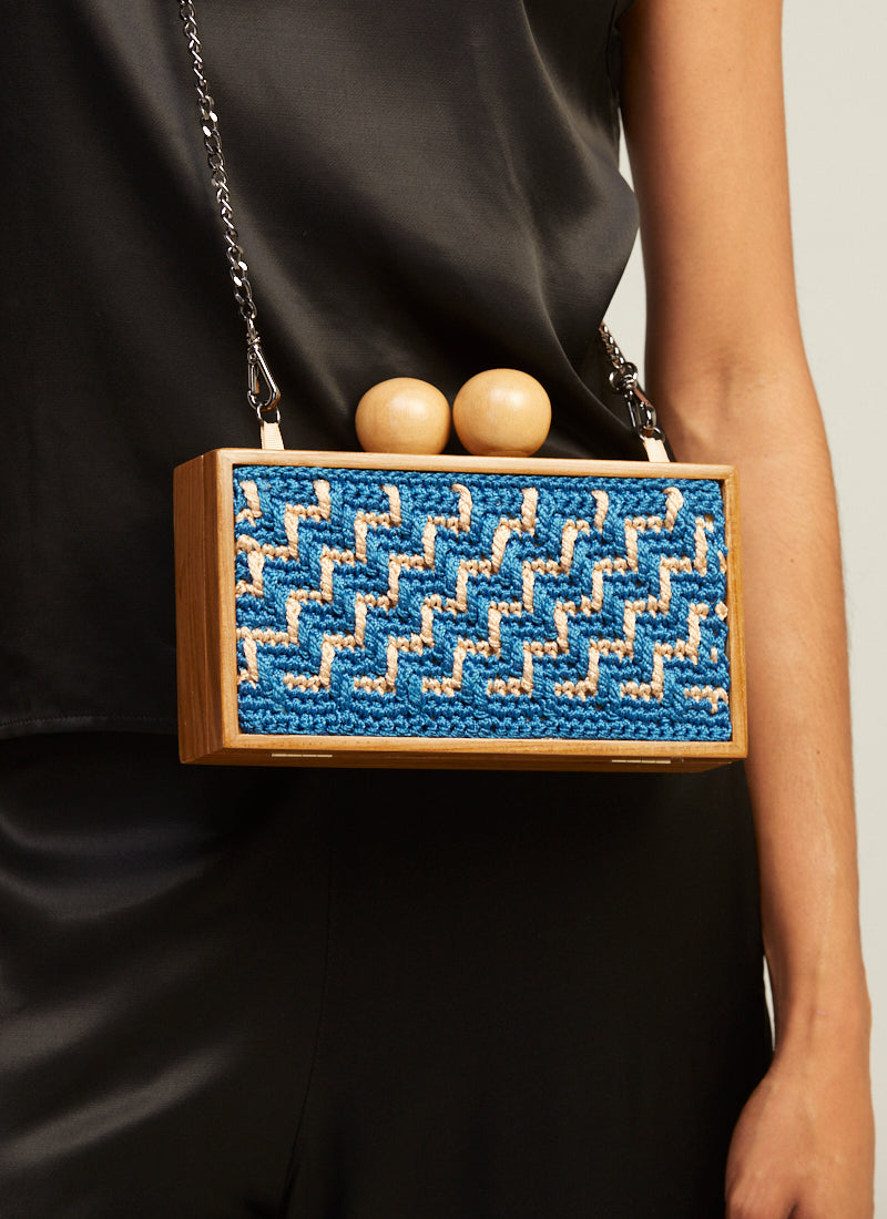 Bolsa Crochê Chevron