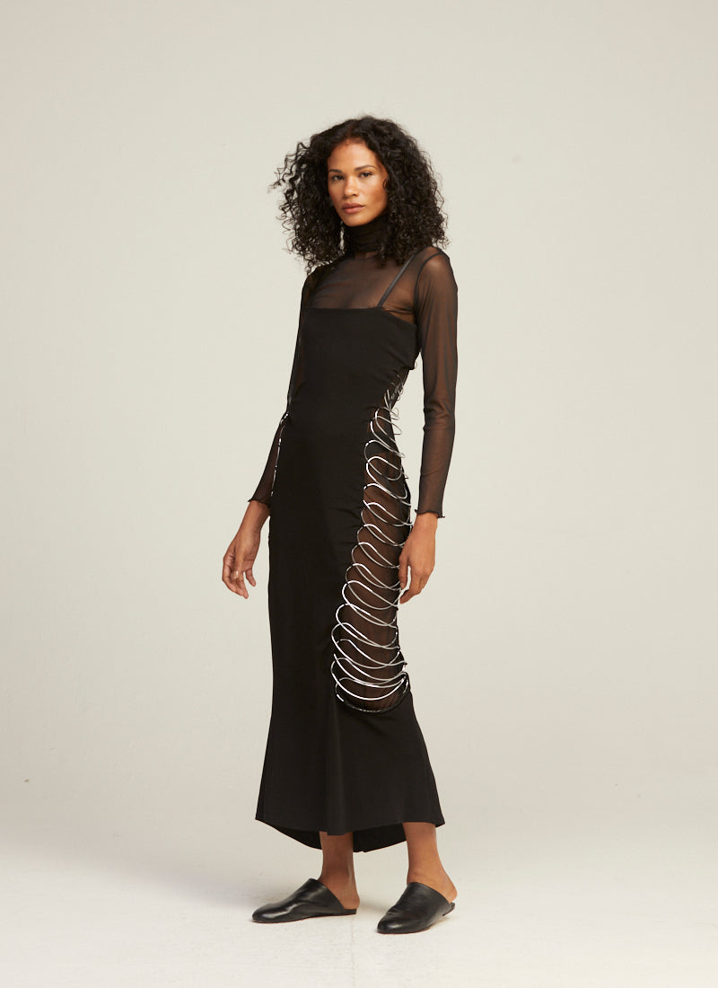 Vestido Metal Moldura