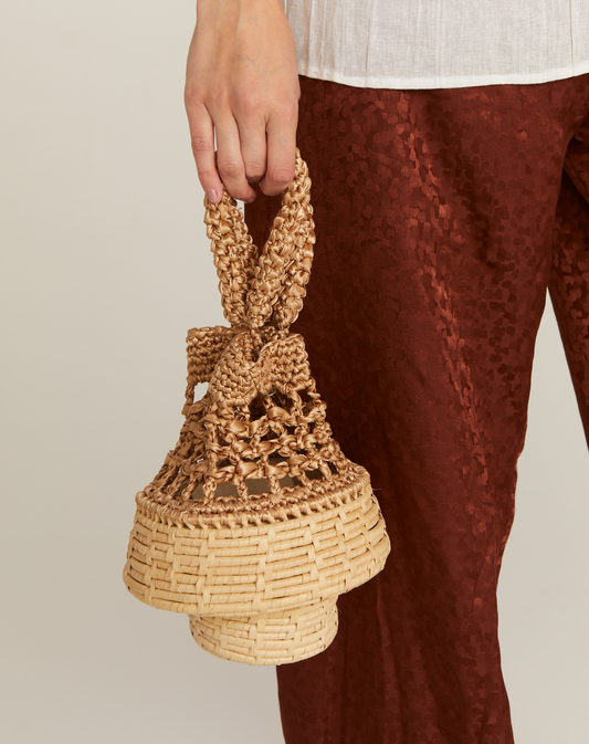 Bolsa Pot Areia Palha