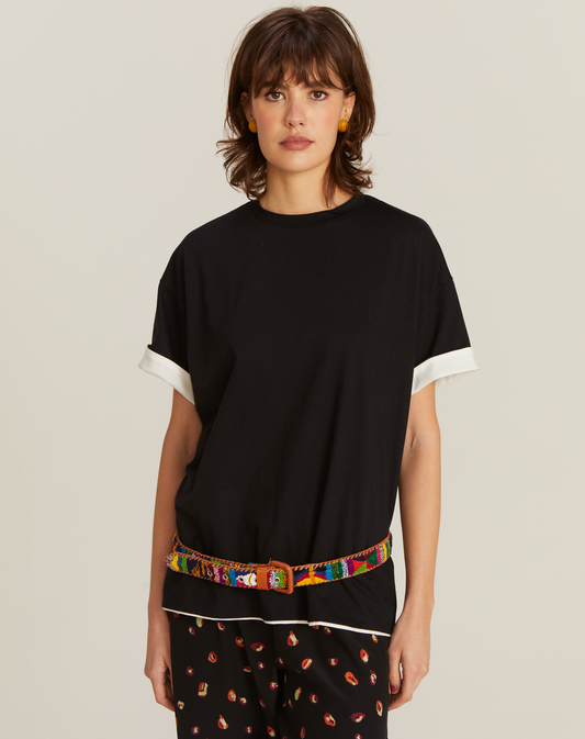 T-shirt Belém Dupla Face Preto e Branco