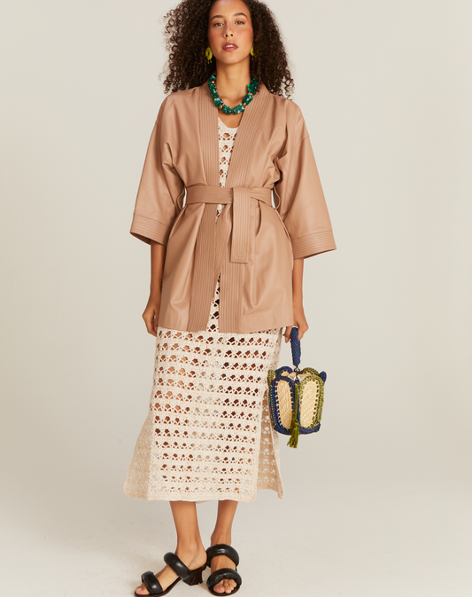Look kimono couro