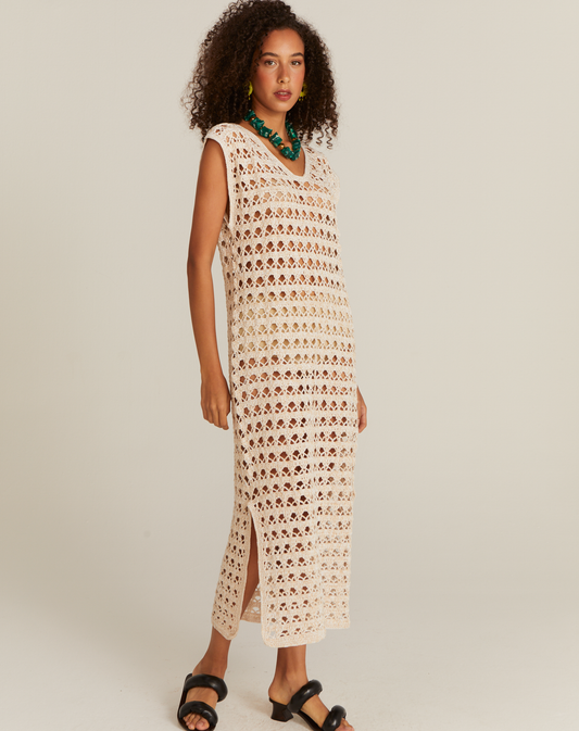 Vestido Luz Longo Tapioca