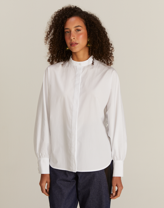 Camisa Celine Manga Morcego Branca
