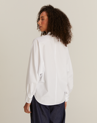 Camisa Celine Manga Morcego Branca