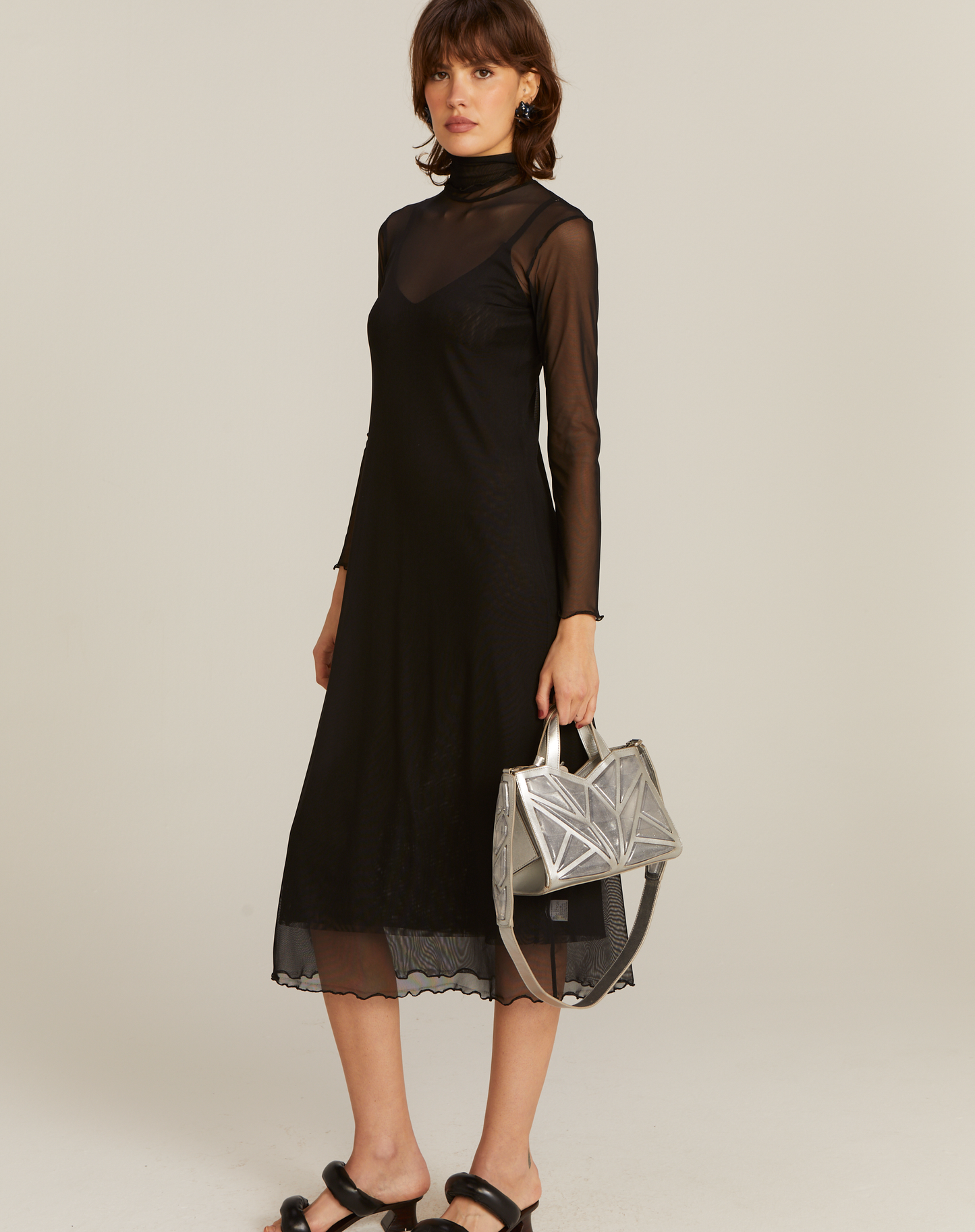 Vestido Khate Tule Preto