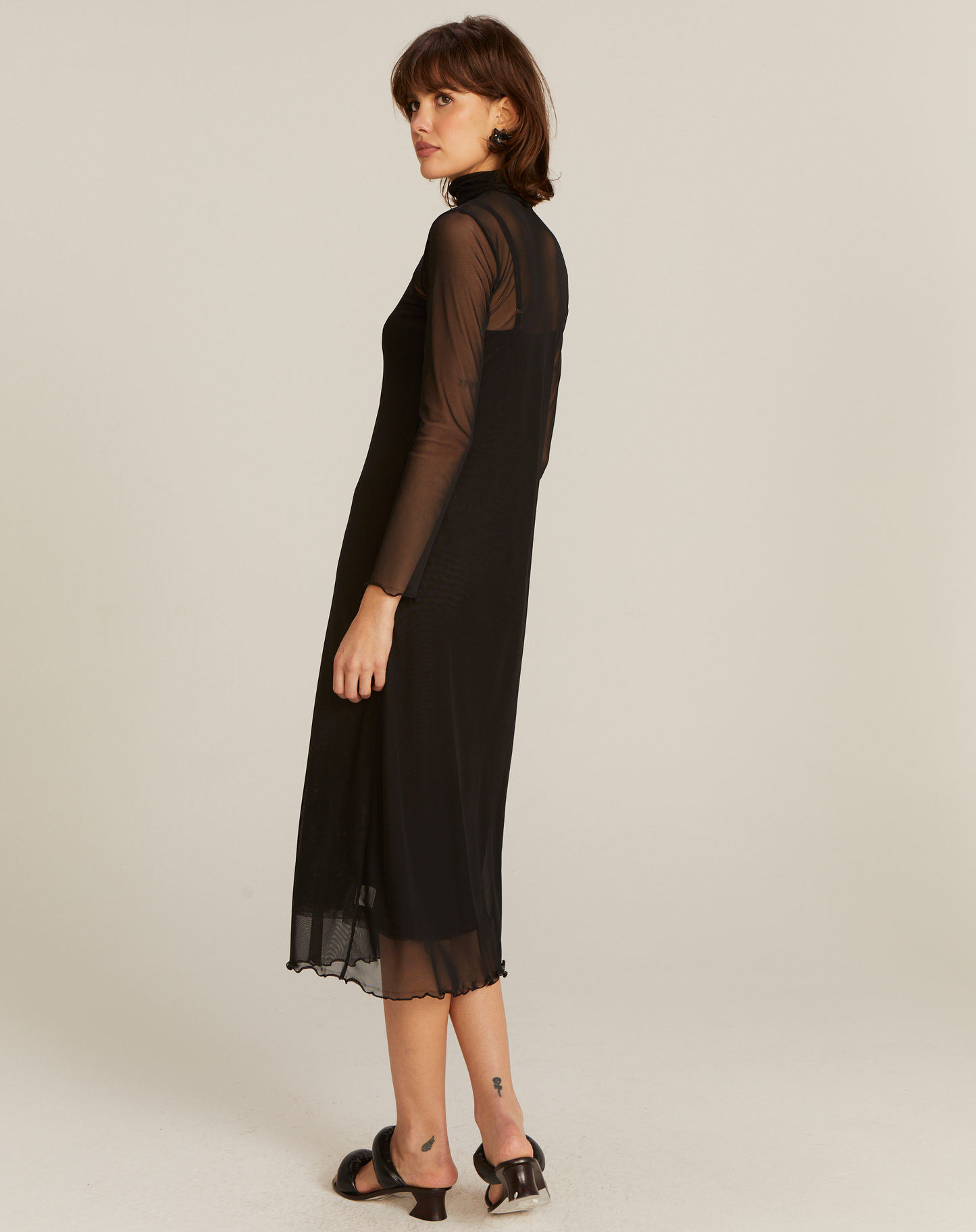Vestido Khate Tule Preto