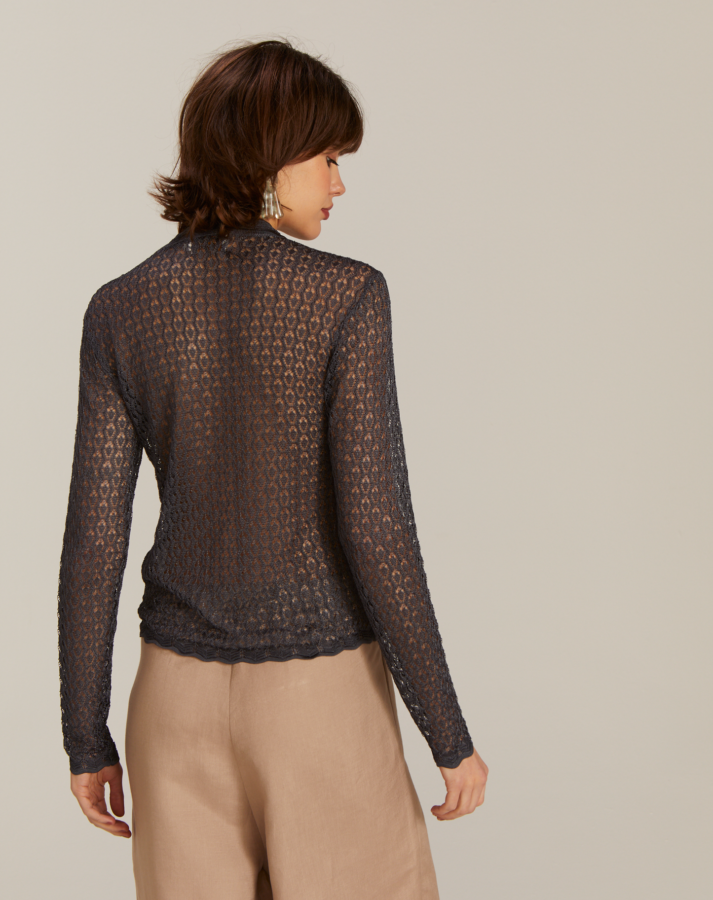 Blusa Maria New Manga Longa Fininha Grafitte