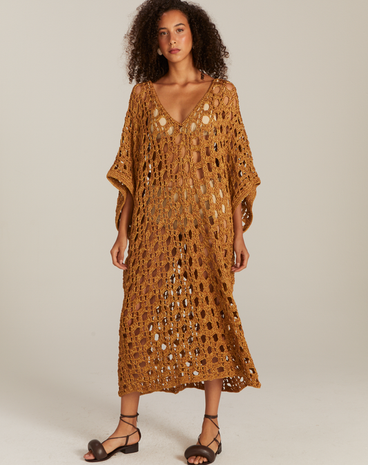 Kaftan Aurum Longo Dourado