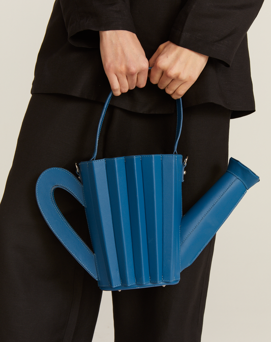 Bolsa Regador Couro Azul Royal