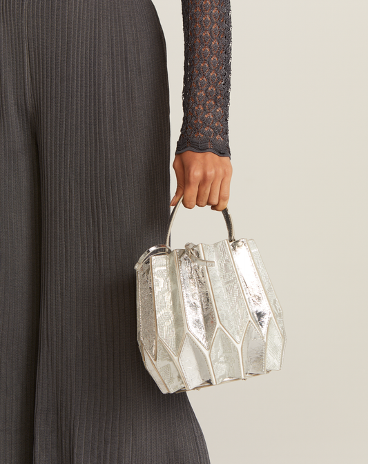Bolsa Gamora One of a Kind Prata e Branco