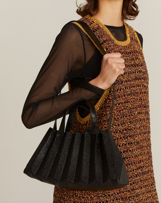 Bolsa Stingray Couro Preto