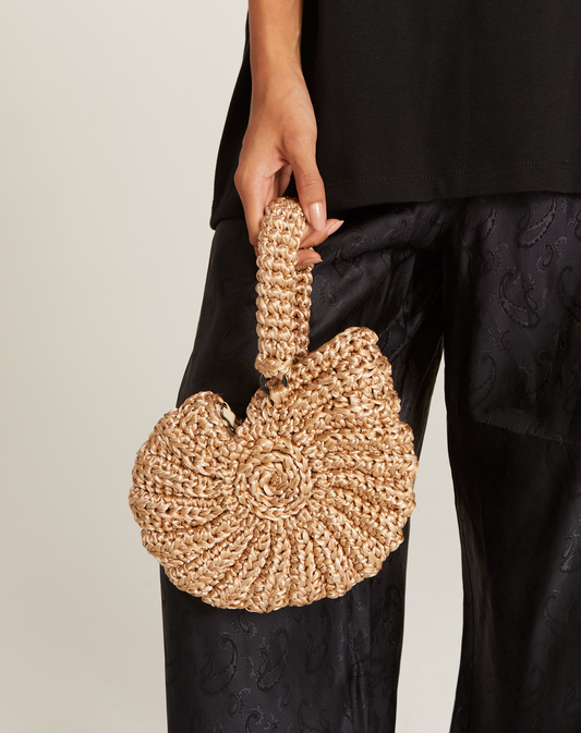 Bolsa de Mão Concha Areia