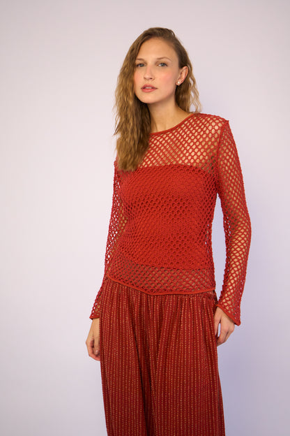 Blusa Trelica Vermelho