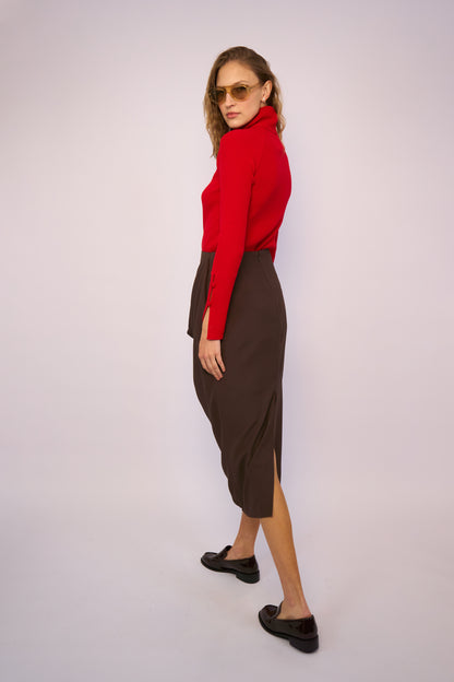 Blusa Tricot Skin Vermelha