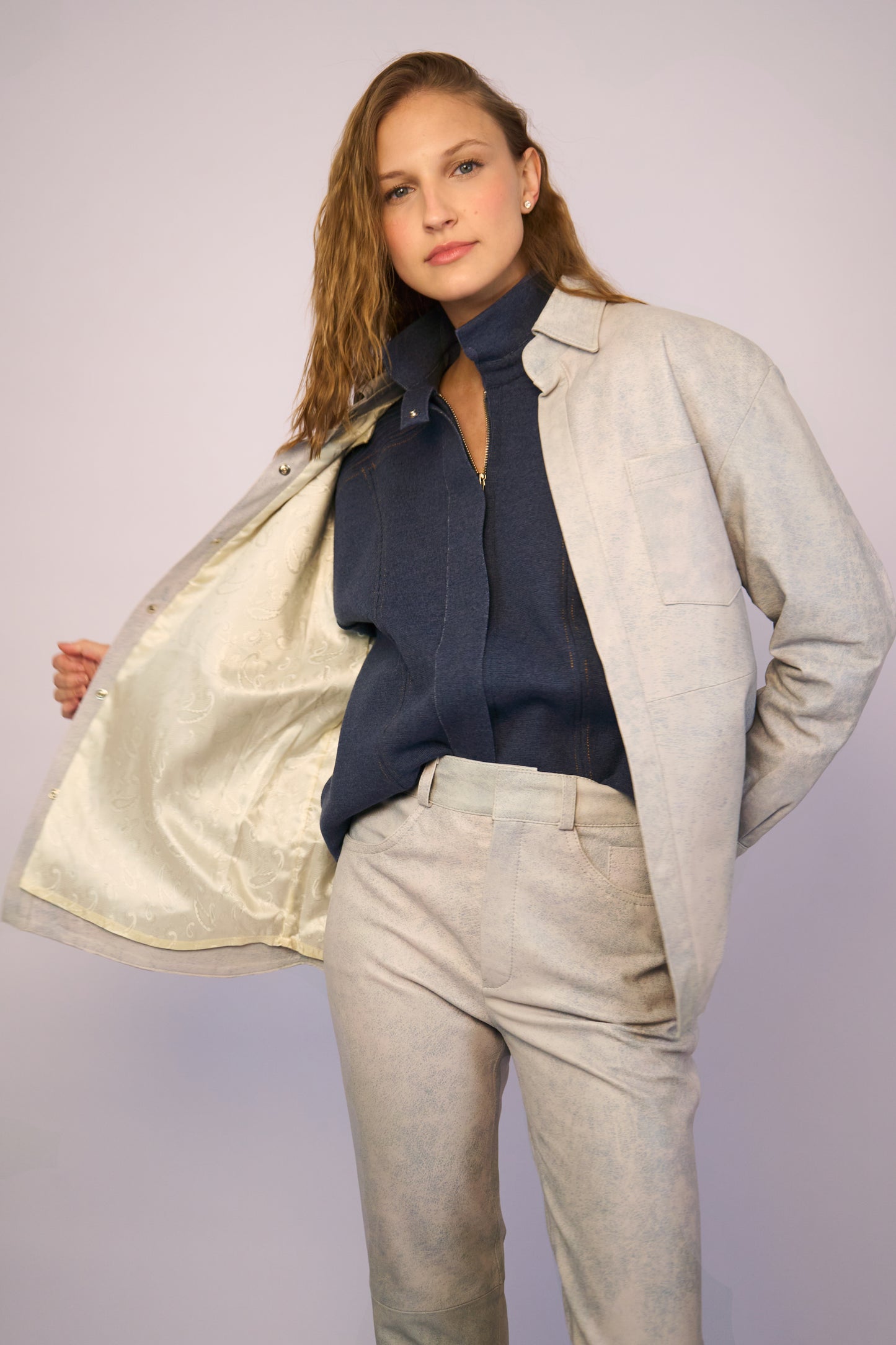 Calça Couro Tipo Jeans