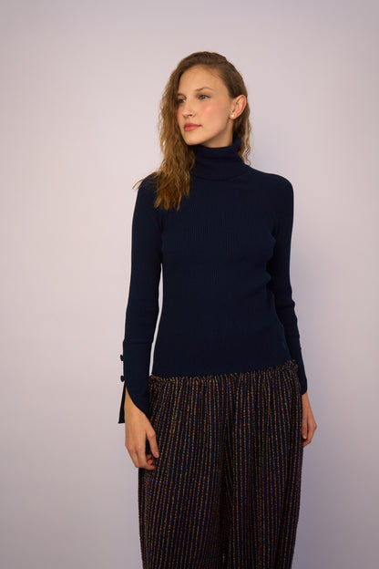 Blusa Tricot Skin Preta