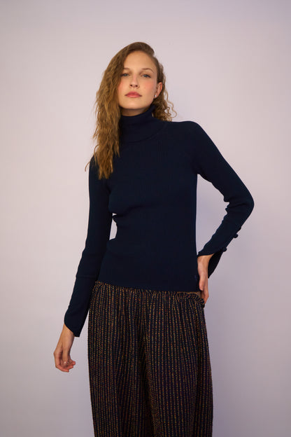 Blusa Tricot Skin Preta