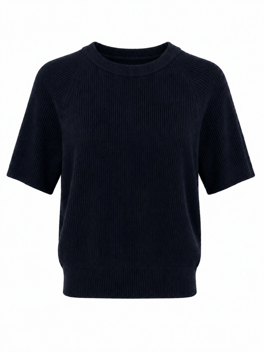 Camiseta Tricot Raglan Marinho