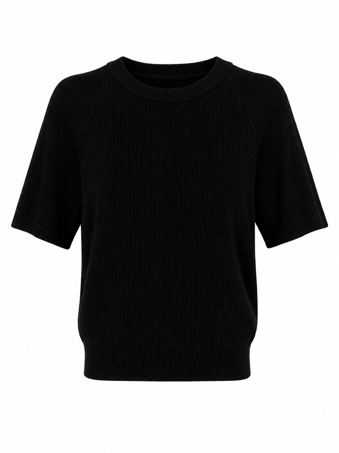 Camiseta Tricot Raglan Preta